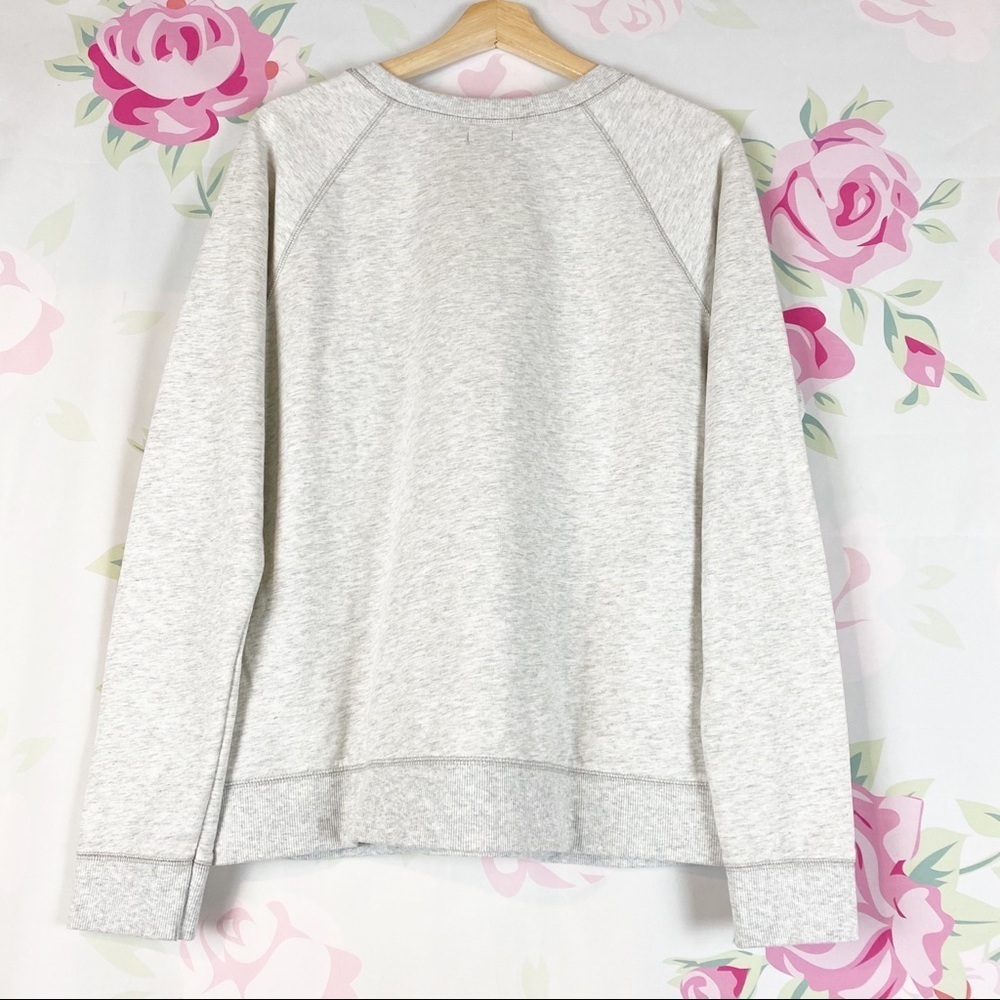 Old Navy Gray Floral Crewneck Jersey Knit Sweatshirt L - Picture 6 of 9